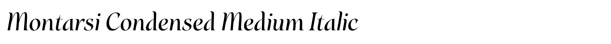 Montarsi Condensed Medium Italic image